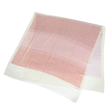 Hermes 100% Cashmere Multi-Stripe Mini Fringe Large Shawl/Stole In Multicolor