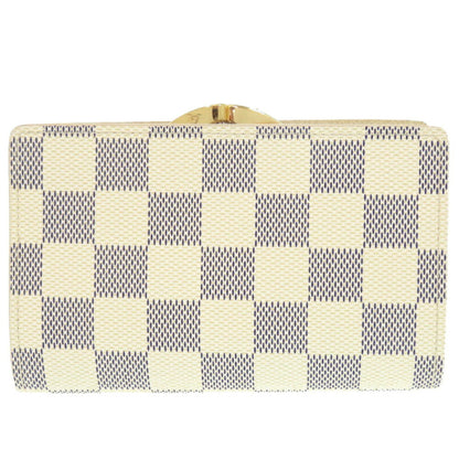 Louis Vuitton Portefeuille Viennois Damier Azur N61676 White Bi-Fold Wallet