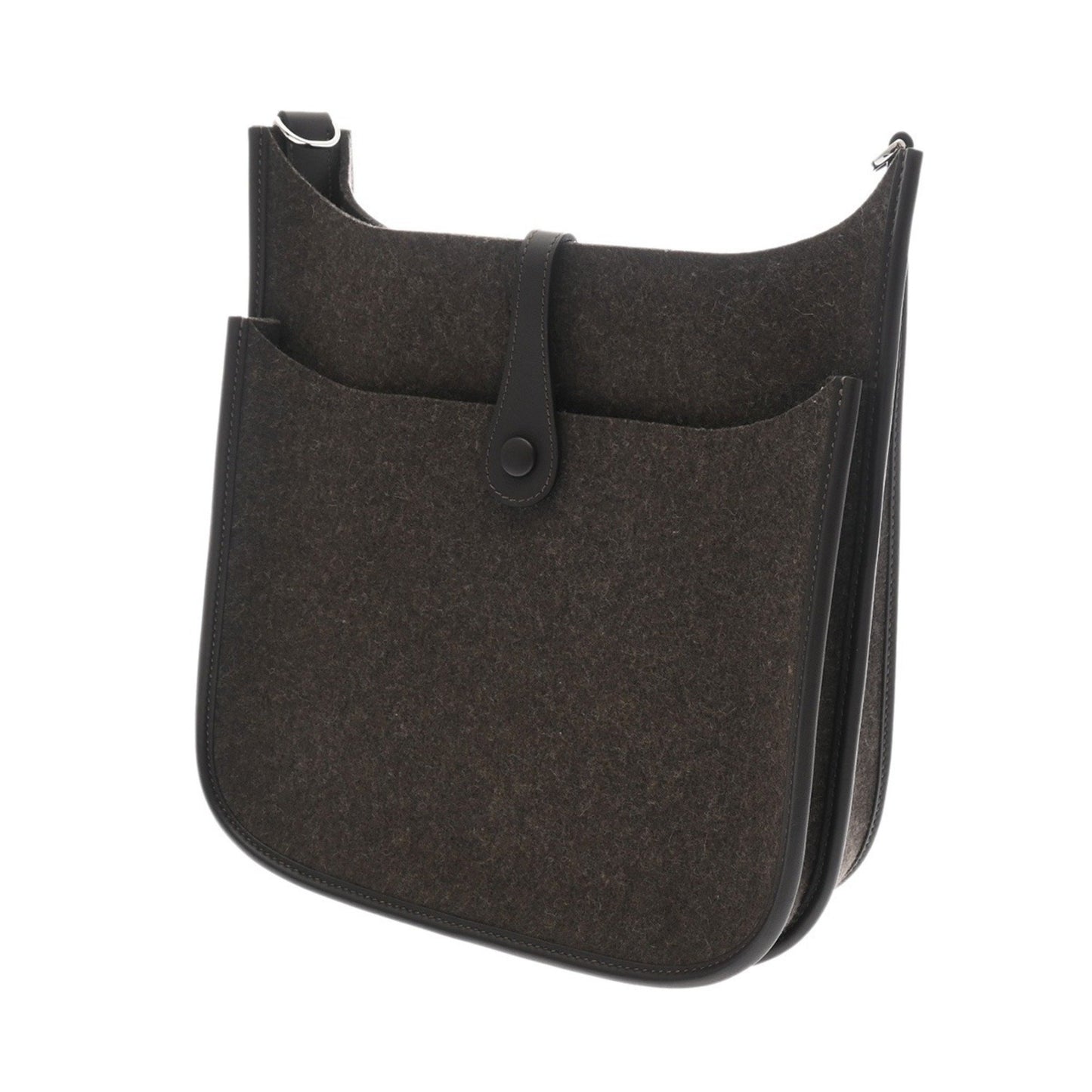 Hermes Evelyne 3 Pm Grimoire Chocolat Z Stamp (Circa 2021) Women'S Felt Swift Shoulder Bag