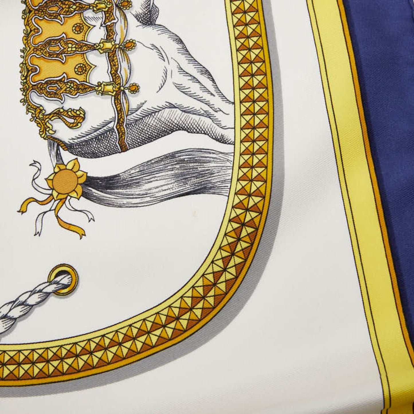 Hermes Herms Carr 90 Tres Grand Apparel Horse Scarf