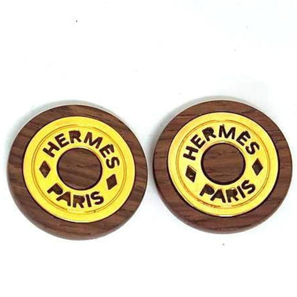 Hermes Serie Earrings In Brown