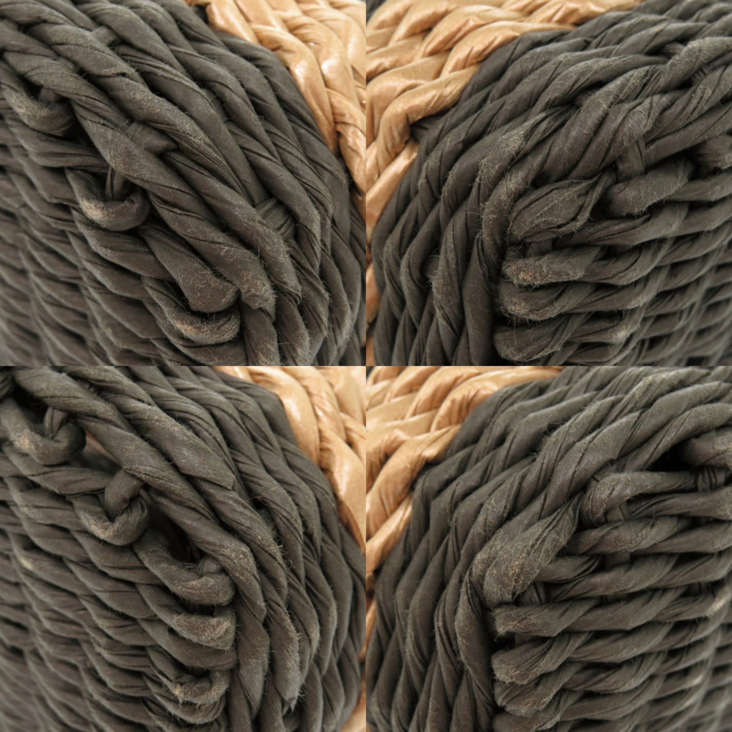 Chanel Straw Gray Basket Bag Handbag 1538 Chanel