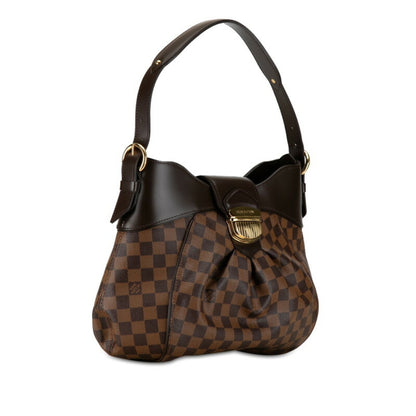 Louis Vuitton Damier Sistine Mm Shoulder Bag N41541 Brown Pvc Leather