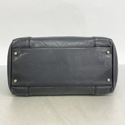 Chanel Handbag V-Stitch Leather Black