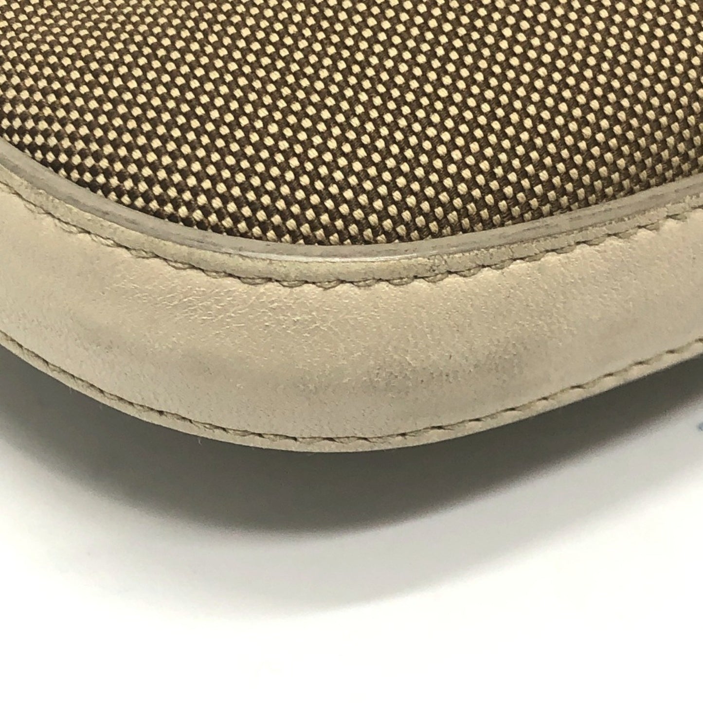 Prada Bt0706 Logo Jacquard Shoulder Bag In Canvas/Leather