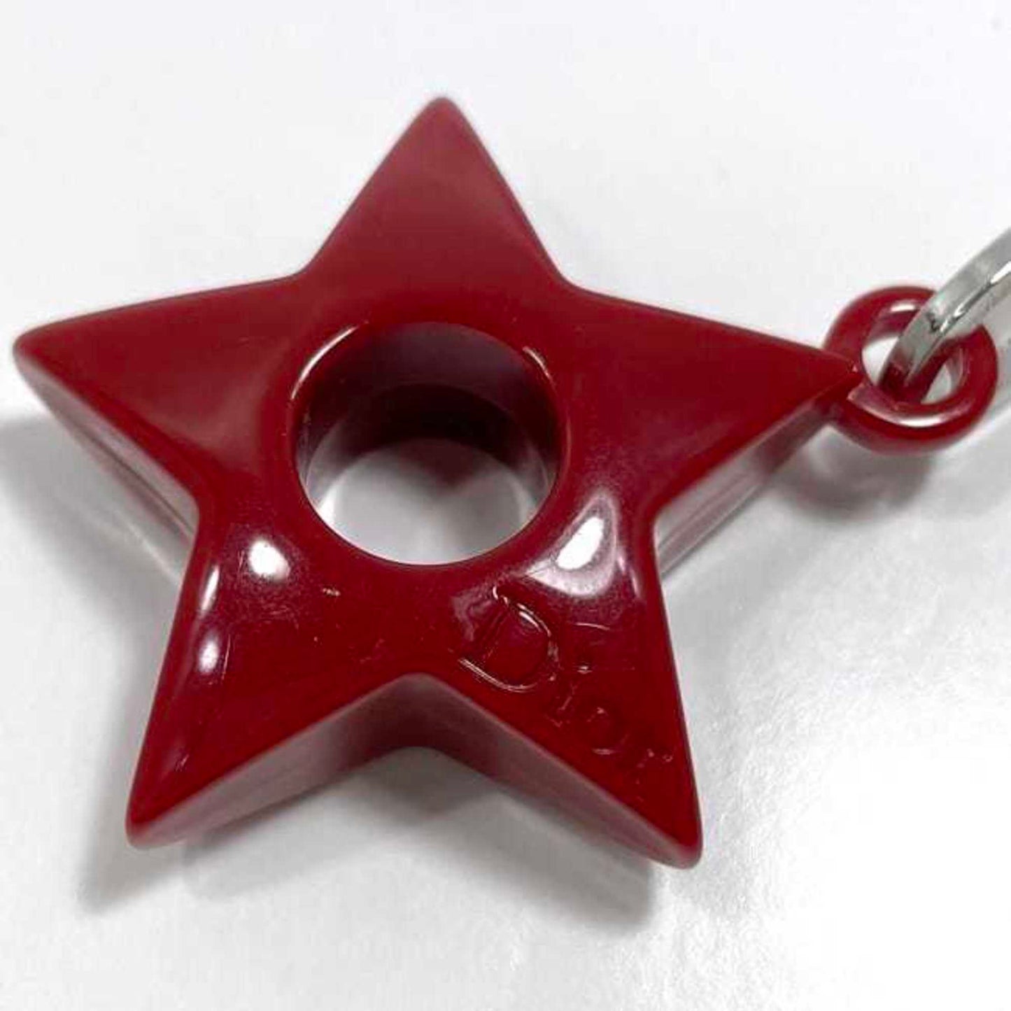 Christian Dior Key Ring Ec-23595 In Red
