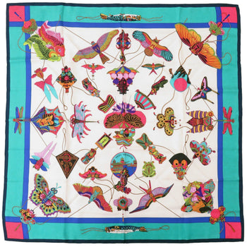Herms Carr 90 Soies Volantes Silk Scarf