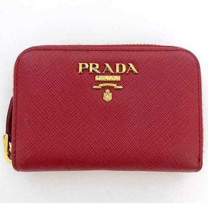 Prada Card Case Ec-23348 Red 1Ml040 Saffiano Leather 42A Prada Compact