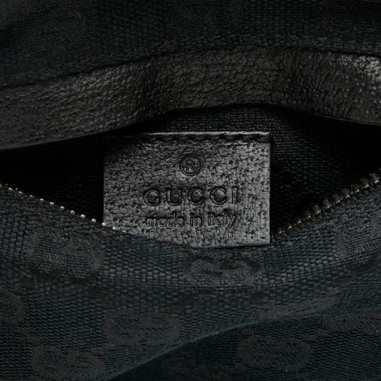 Gucci Gg Canvas Waist Bag/Shoulder Bag 28566 Black Leather