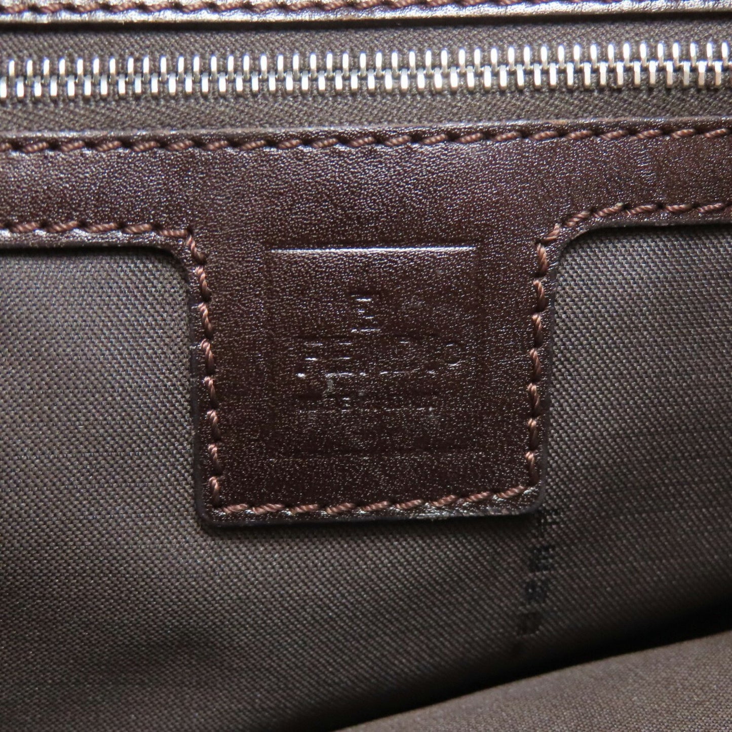 Fendi Zucca Pattern Handbag Canvas