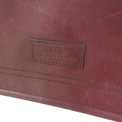 Bally Tepolt Leather Flap Messenger Shoulder Bag Burgundy Red