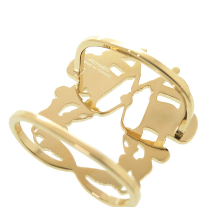 Unused Herms Bride De Gala Metal Gold Scarf Ring 0577 Hermes