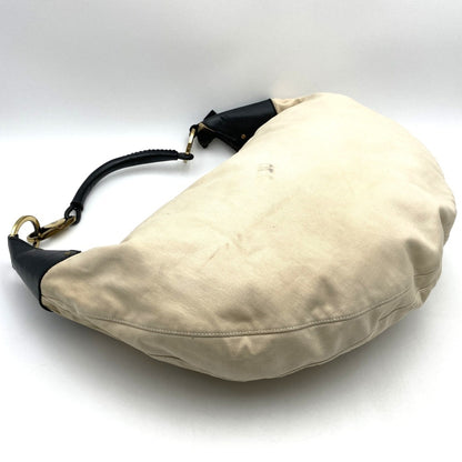 Gucci 95332 Shoulder Bag/Handbag In Beige/Black Canvas