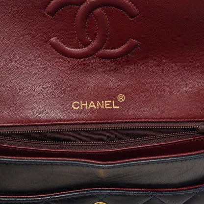Chanel Matelasse Shoulder Bag In Navy Lambskin