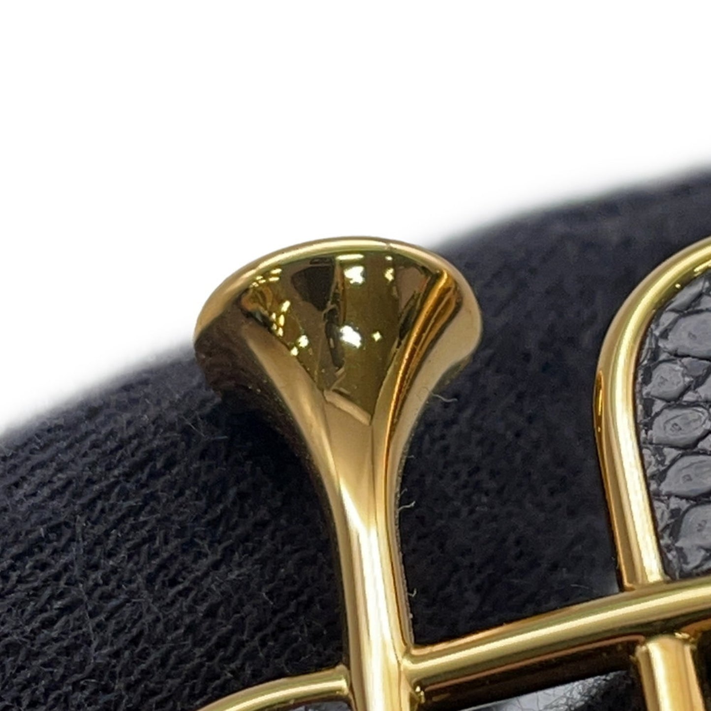 Hermes Collar H Black Necklace