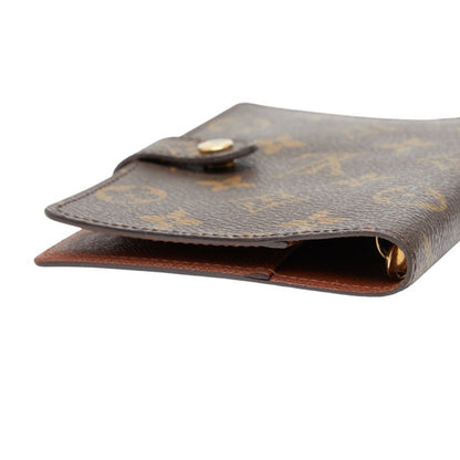 Louis Vuitton Monogram Agenda Pm Notebook Cover R20005 Brown Leather