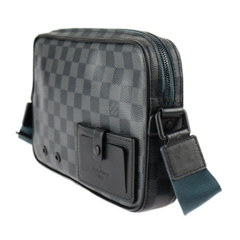 Louis Vuitton Louis Vuitton Alpha Messenger Shoulder Bag N40188 Damier Graphite Canvas Leather Black