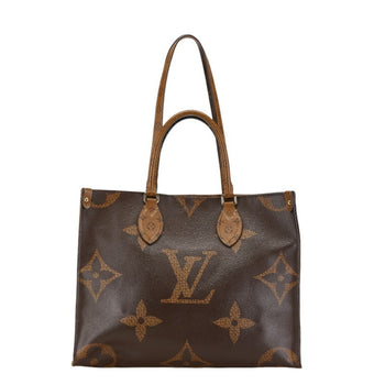 Louis Vuitton Monogram Giant Reverse On The Go Mm Handbag Shoulder Bag M45321 Brown Pvc Leather