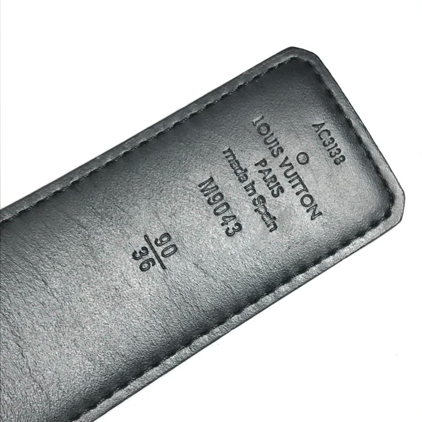 Louis Vuitton M9043U Monogram Eclipse Belt With Lv Initials