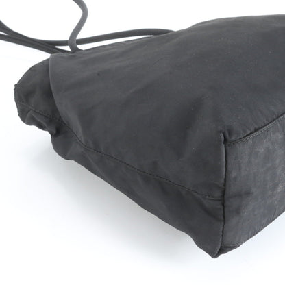 Prada Tessuto Nylon Triangle Logo Tote Bag Shoulder Black