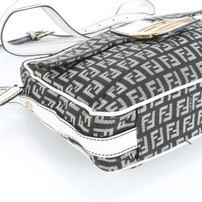 Fendi Zucchino Ff Mamma Leather Shoulder Bag With Hologram Seal