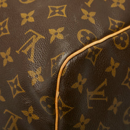 Louis Vuitton Monogram Keepall 55 Boston Bag/Travel Bag M41424 Brown Leather