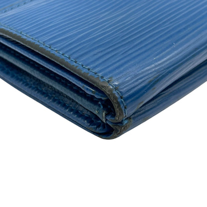 Louis Vuitton Louis Vuitton Tri-Fold Wallet Epi Leather Porte Monnaie Bi-E Carte Credit M63485 Blue