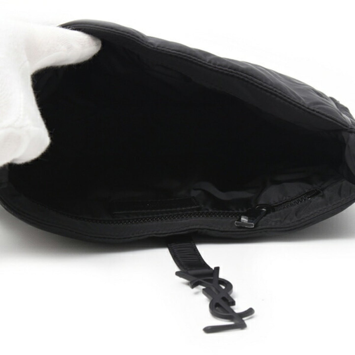 Saint Laurent Mini Shoulder Bag In Black Nylon For Men And Women