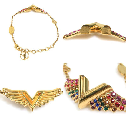 Louis Vuitton Essential V California Metal Rhinestone Gold Multicolor Bracelet