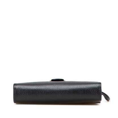 Christian Dior Dior Cd Logo Shoulder Bag In Black Leather