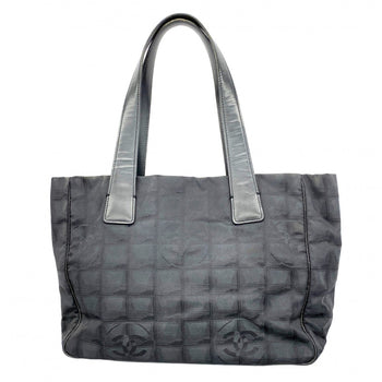 Chanel New Travel Nylon Tote Bag In Black Champagne