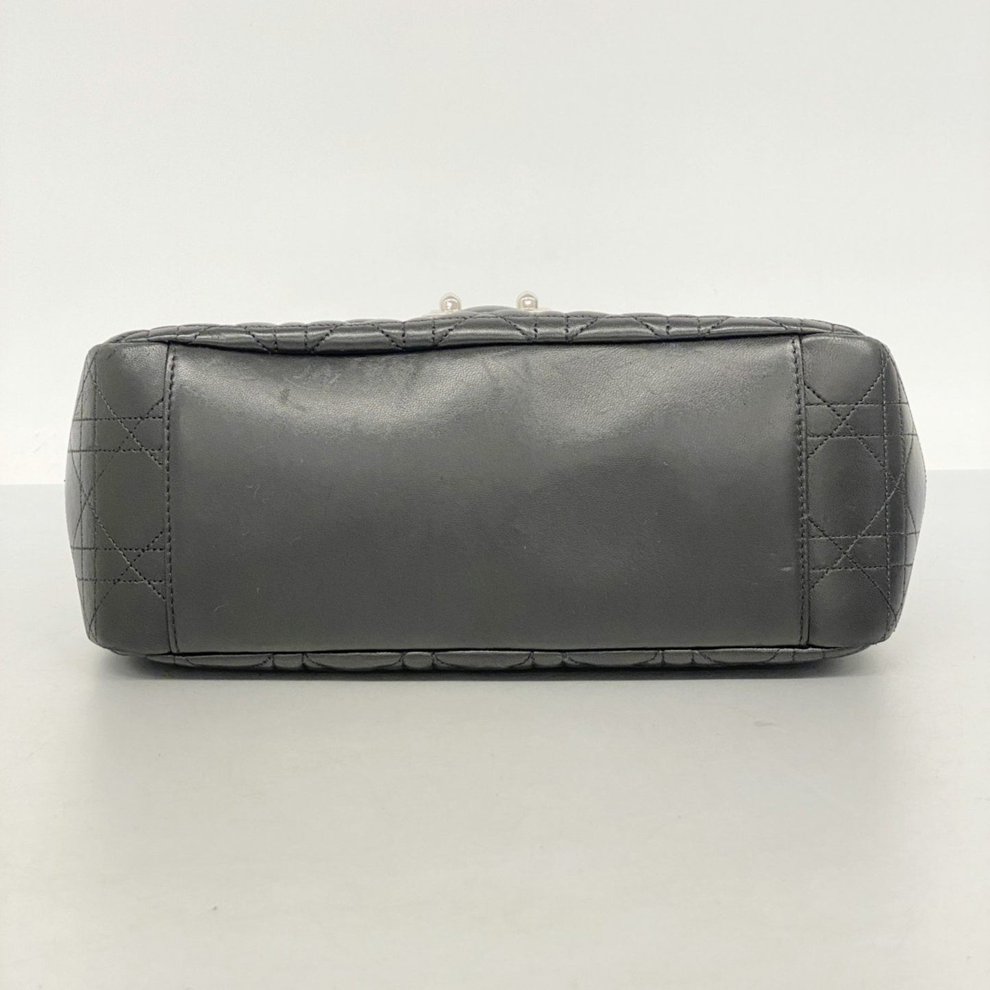 Christian Dior Cannage Miss Shoulder Bag In Black Leather