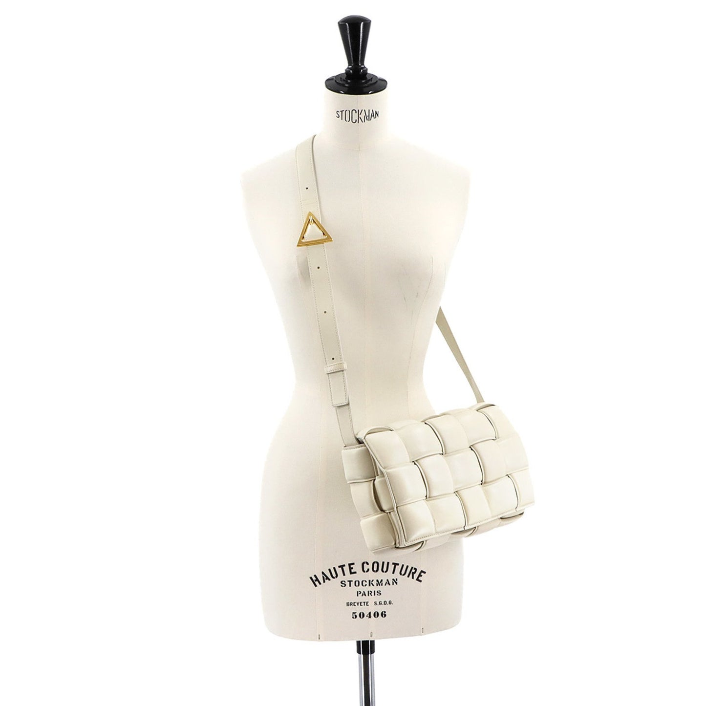 Bottega Veneta Intrecciato Padded Cassette Shoulder Bag In White Leather
