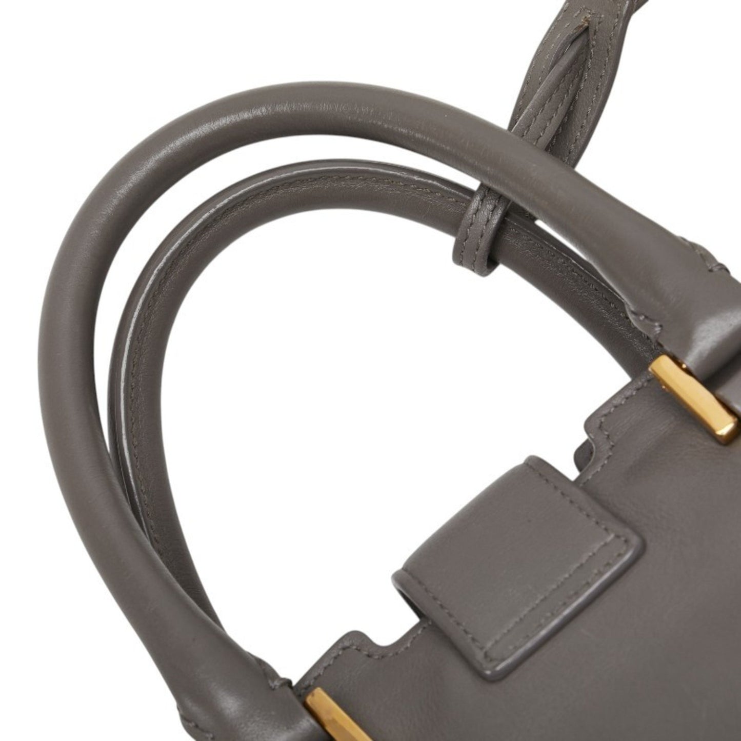 Saint Laurent Cassandra Baby Cabas Small Handbag/Shoulder Bag 2Way 394461 Gray Leather