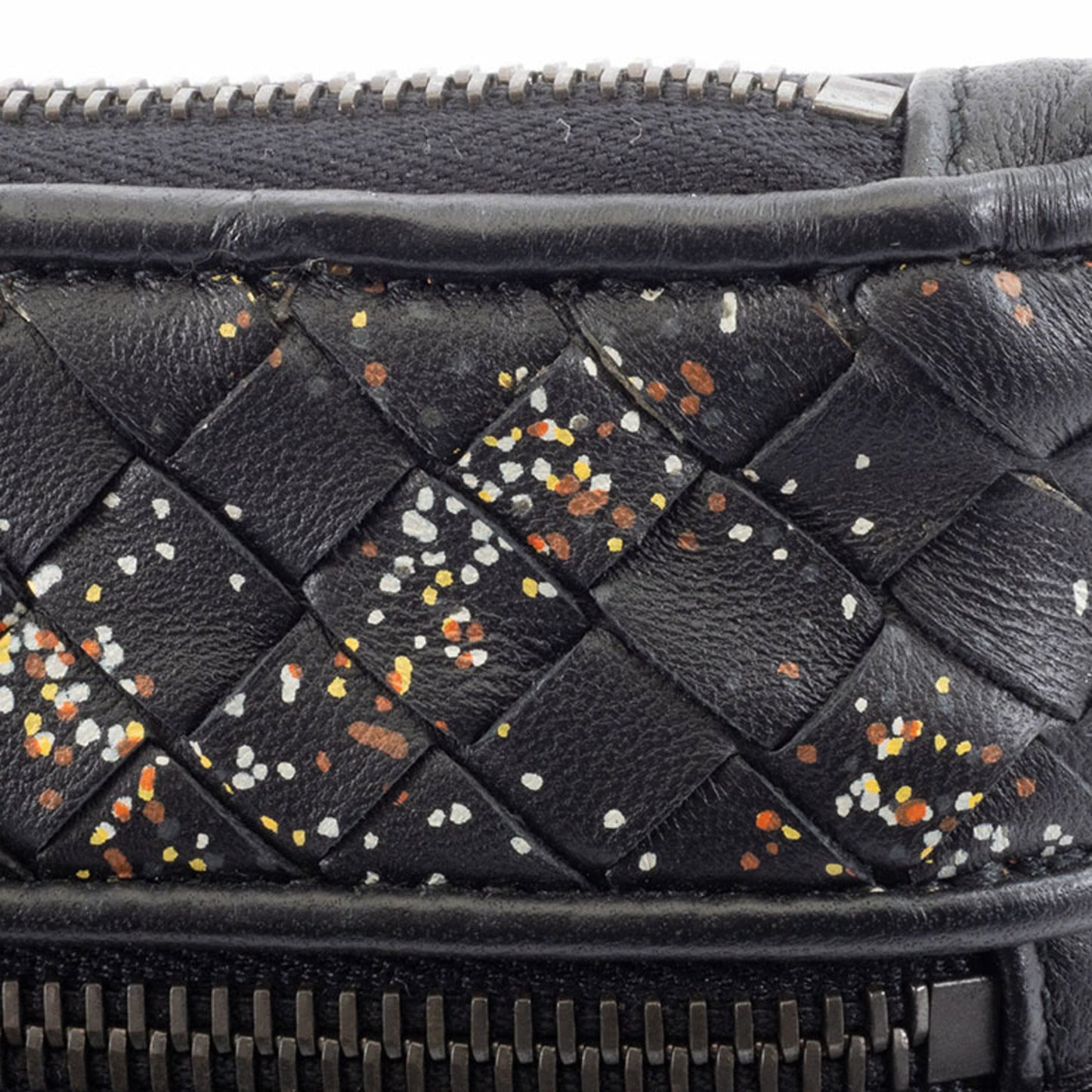 Bottega Veneta Intrecciato Micro Dot Clutch Bag 406021 Black