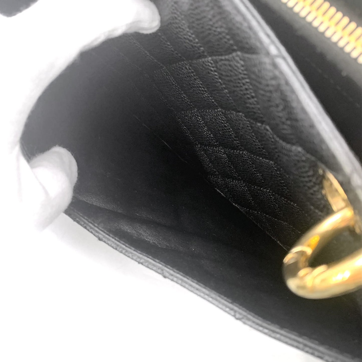 Chanel Matelasse Grand Chain Tote Bag Gst Caviar Leather Black A50995