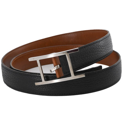 Hermes Api 3 Belt Reversible Box Calf Leather Fjord Black/Brown #?G