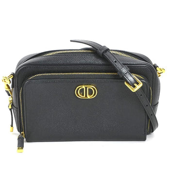 Christian Dior Shoulder Bag Caro Leather Black