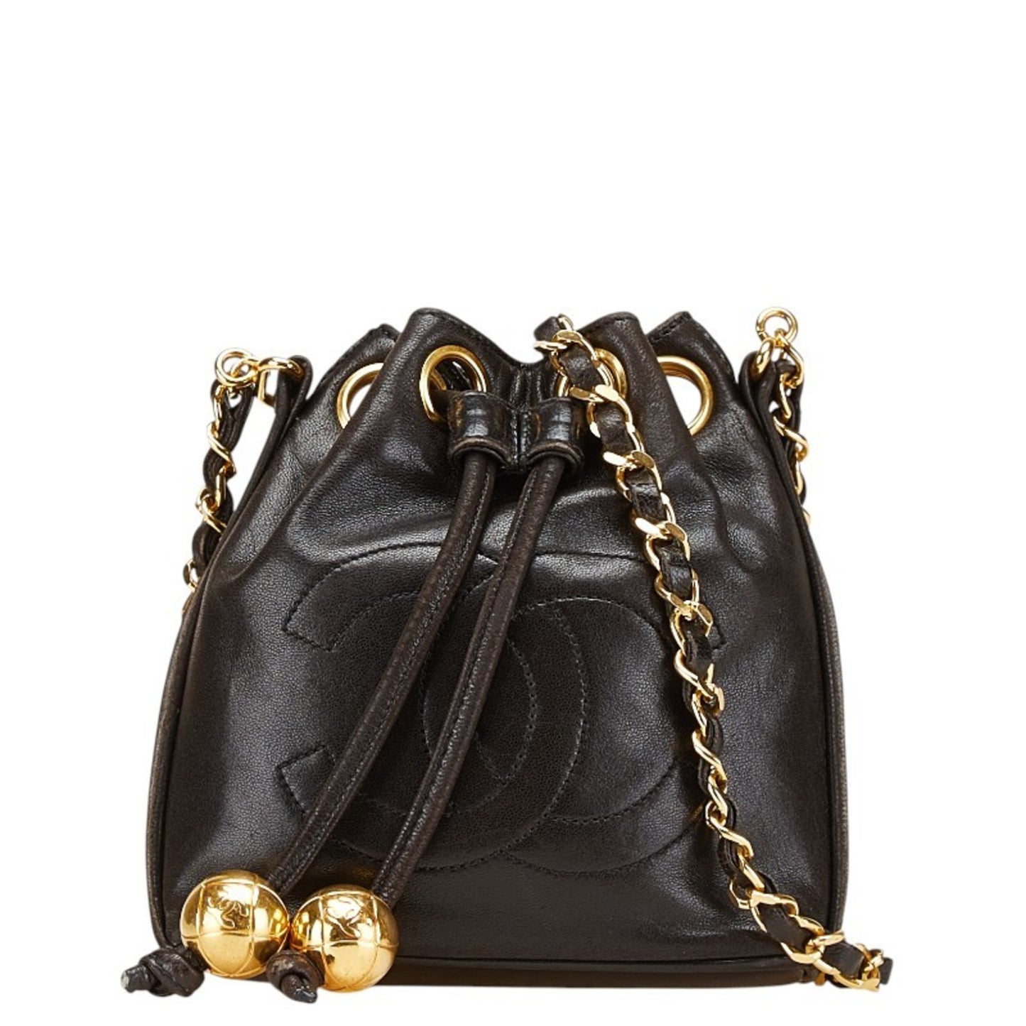 Chanel Coco Mark Chain Shoulder Bag In Black Lambskin
