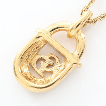 Christian Dior Dior Cd Logo Necklace With Gold-Plated Rhinestones