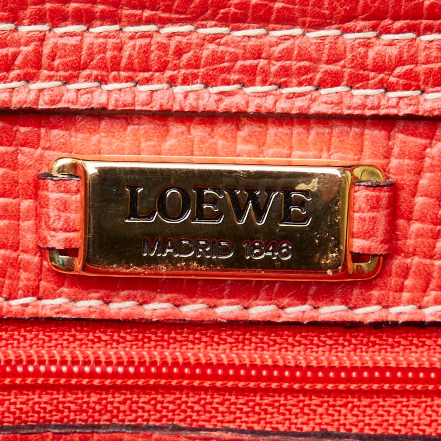 Loewe Tote Bag In Red Leather