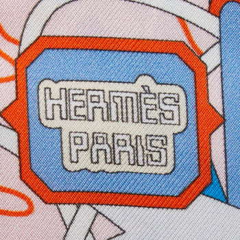 Hermes Twilly Odyssey Scarf Muffler Light Pink Multicolor