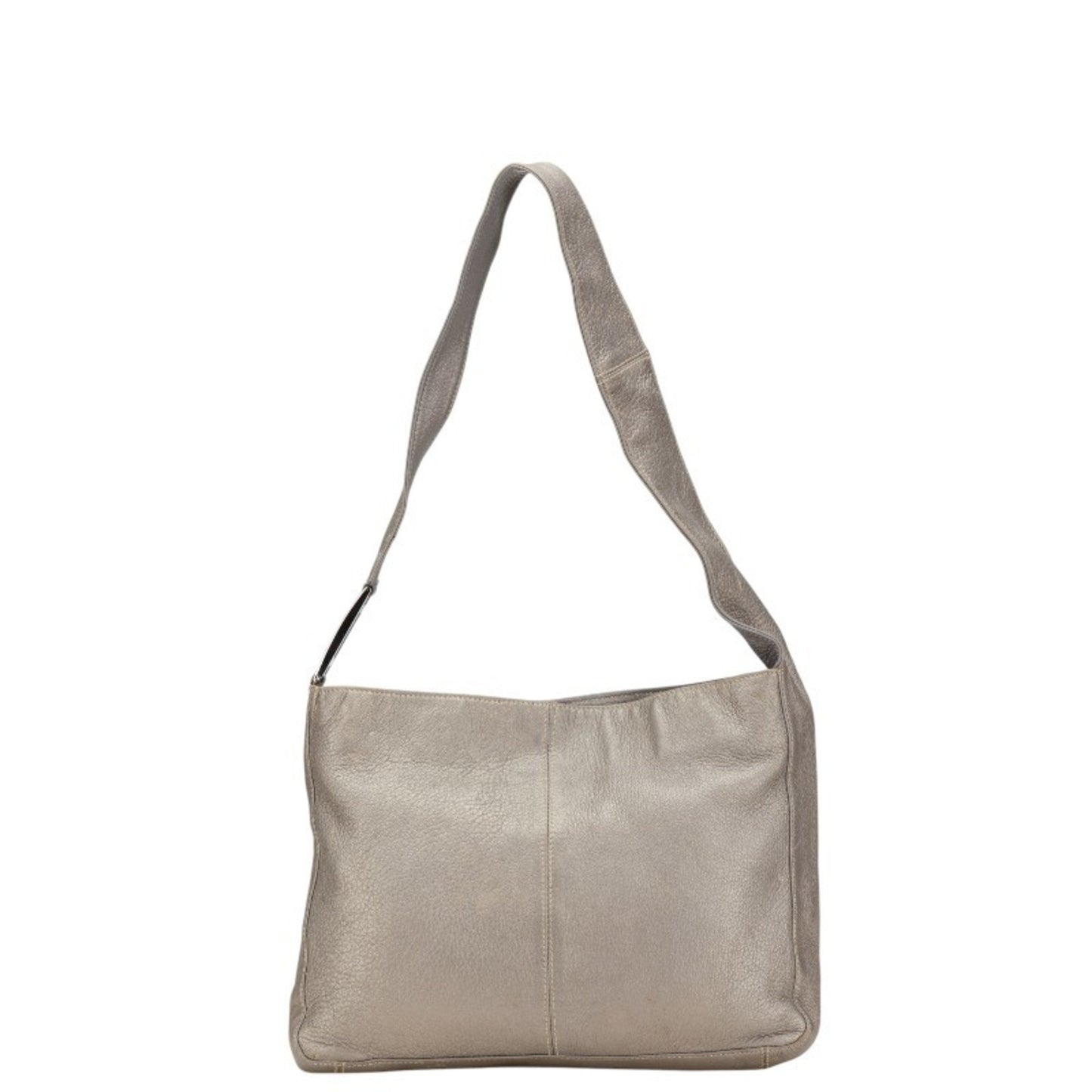 Fendi One-Shoulder Bag Gray Leather