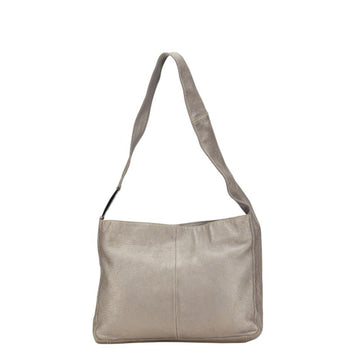 Fendi One-Shoulder Bag Gray Leather