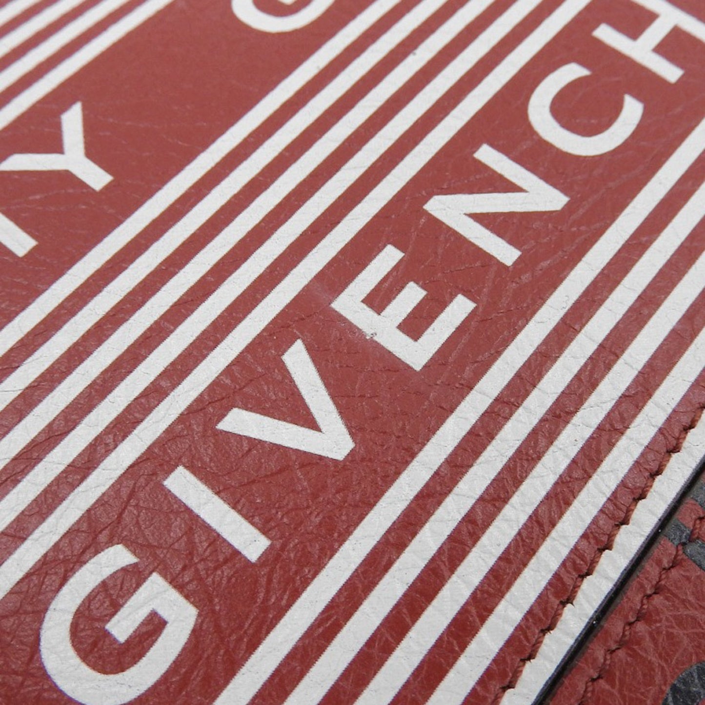 Givenchy Givenchy Clutch Bag Ned0169 Second Leather Red X White Black
