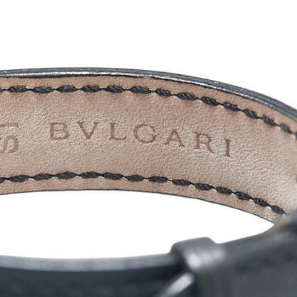 Bvlgari Solotempo Watch St29S Quartz Black Dial Stainless Steel Leather