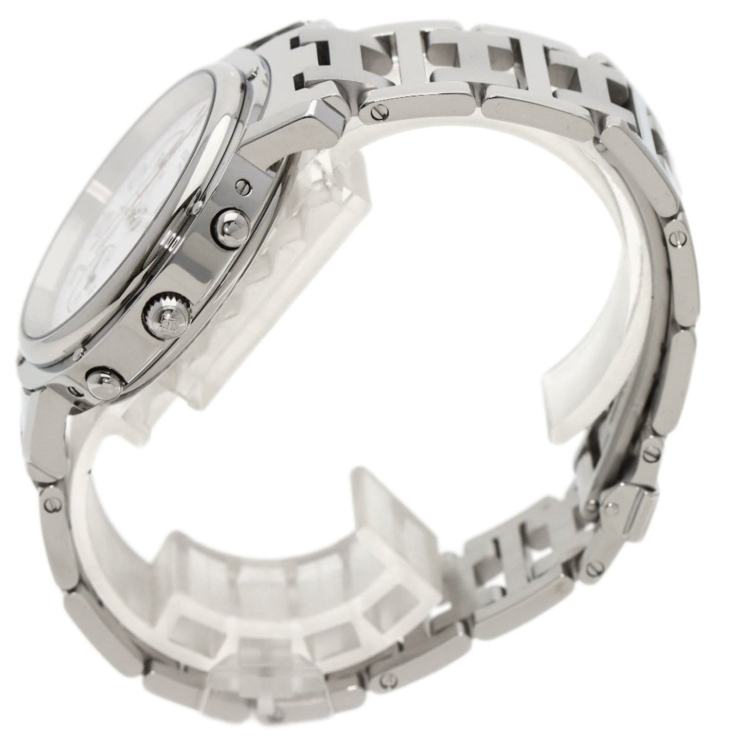 Herms Cl1.910 Clipper Chronograph Watch In Stainless Steel/Ss