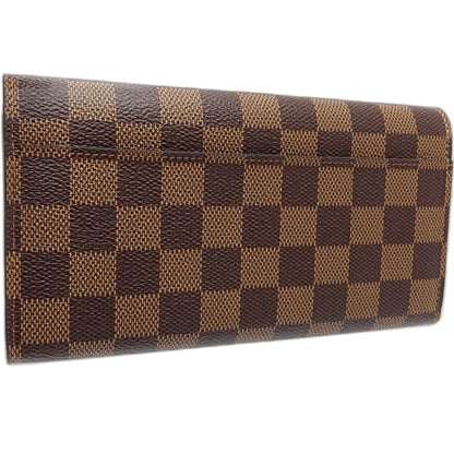 Louis Vuitton Damier Long Wallet N63209 Portefeuille Sarah Ebene