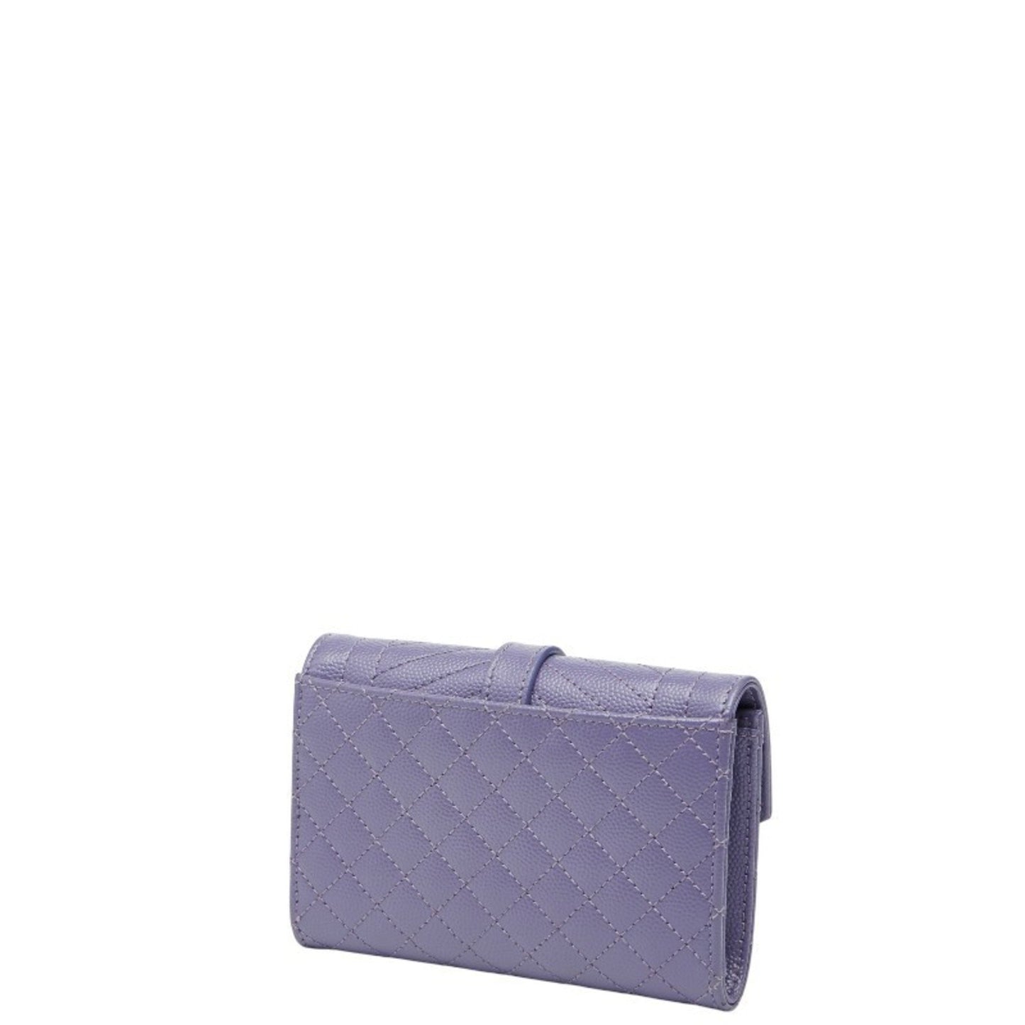 Saint Laurent Ysl Envelope Business Card Case 651026 Purple Leather