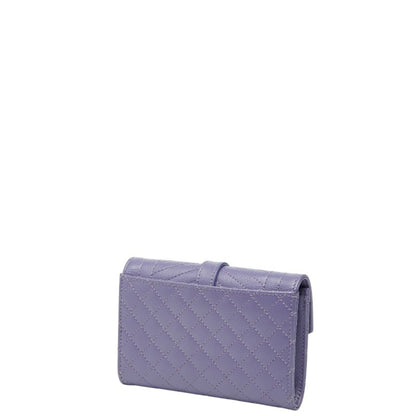 Saint Laurent Ysl Envelope Business Card Case 651026 Purple Leather